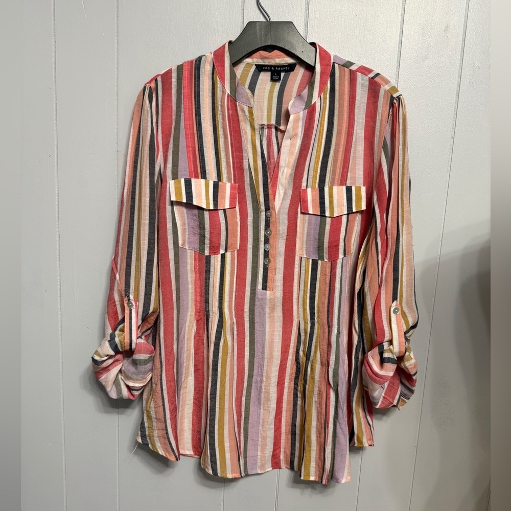 Zac & Rachel Multicolor Striped Blouse